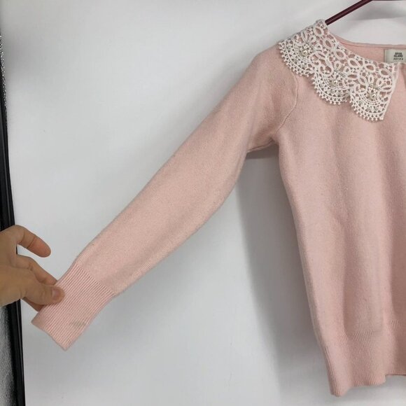 River Island Petite Lace Collar detail Sweater in Pale Pink size 0 - Picture 10 of 16